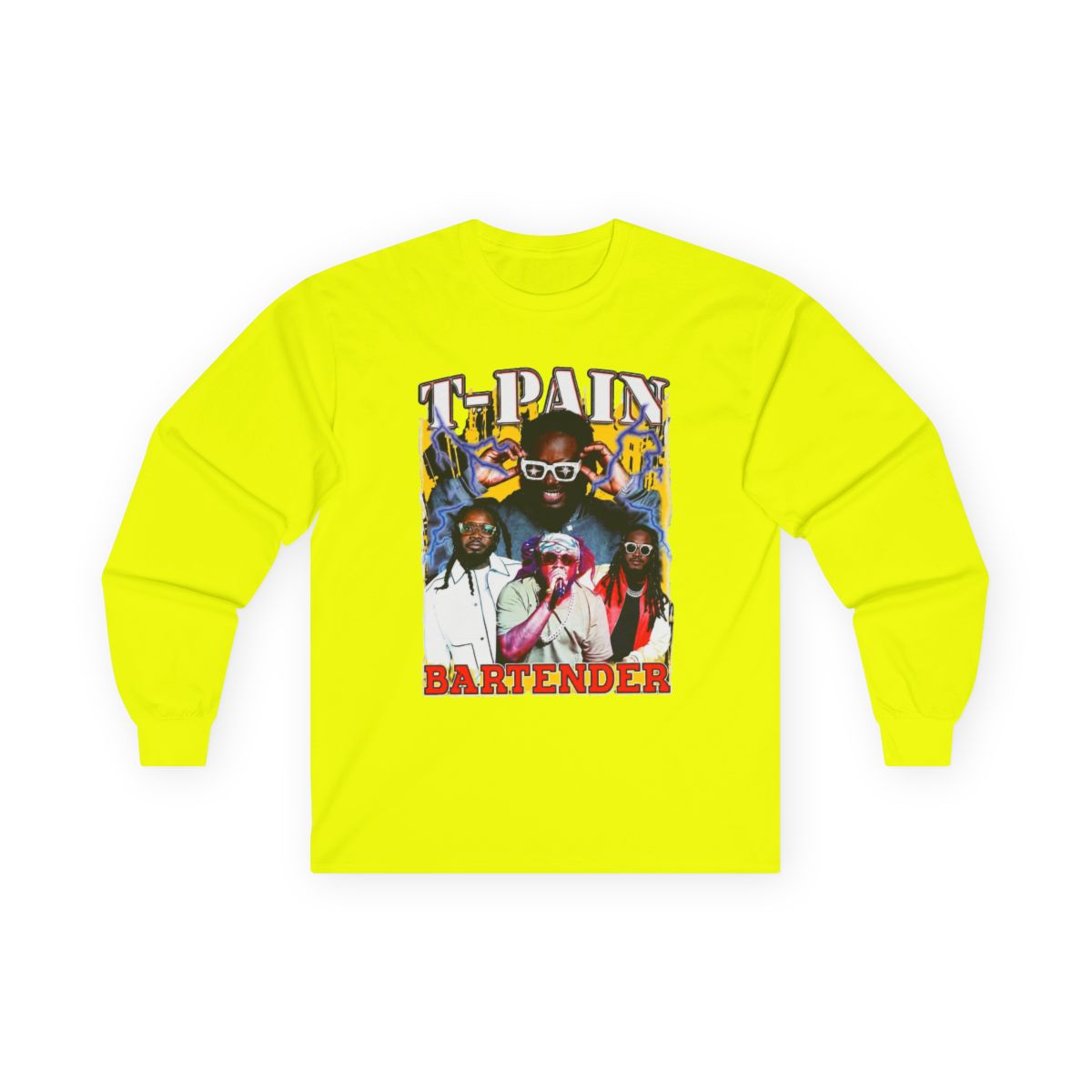 T Pain Bartender Song T-Shirt, Long Sleeve, long sleeve, and | T-Pain - alternate angle 5, merchandise