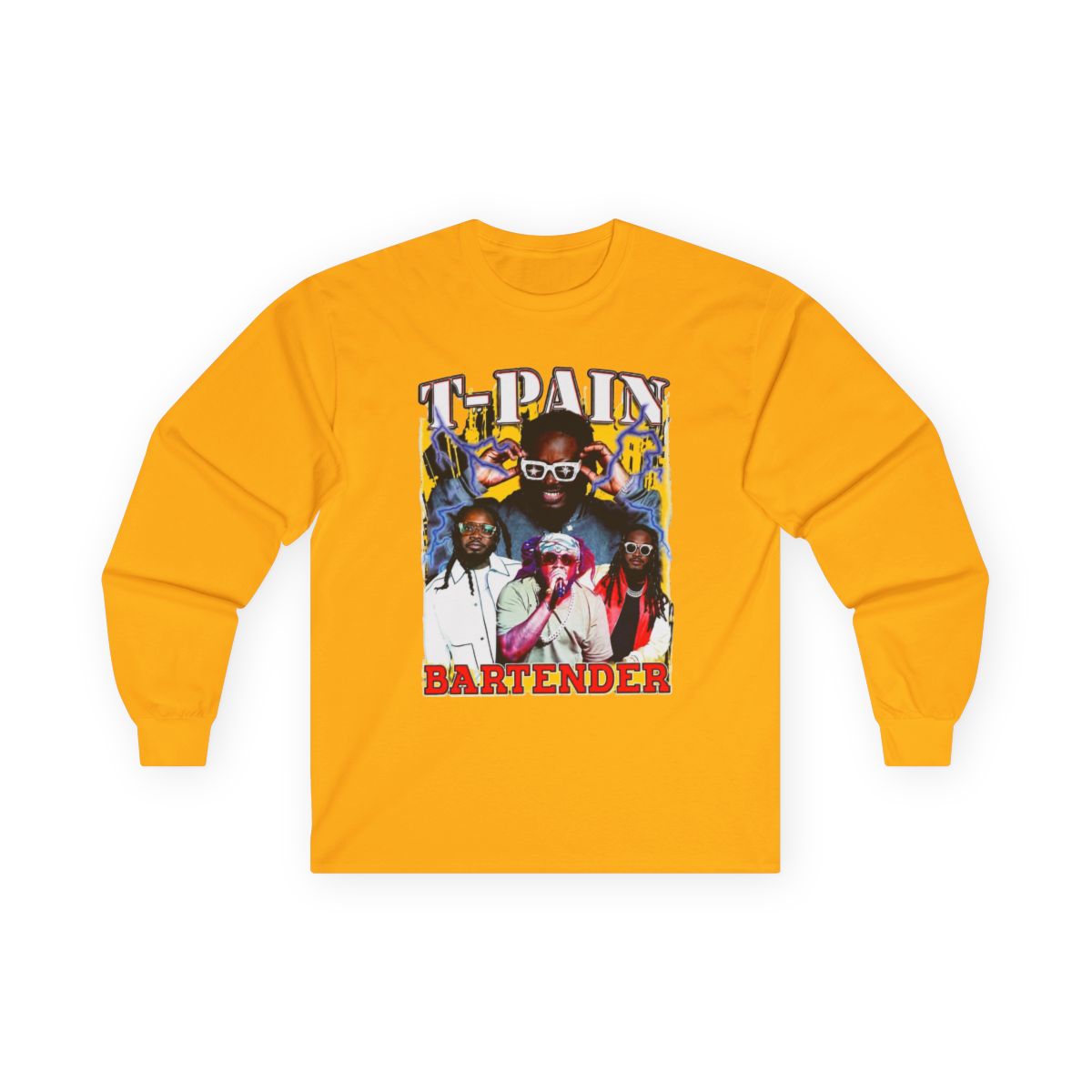 T Pain Bartender Song T-Shirt, Long Sleeve, long sleeve, and | T-Pain - alternate angle 2, merchandise