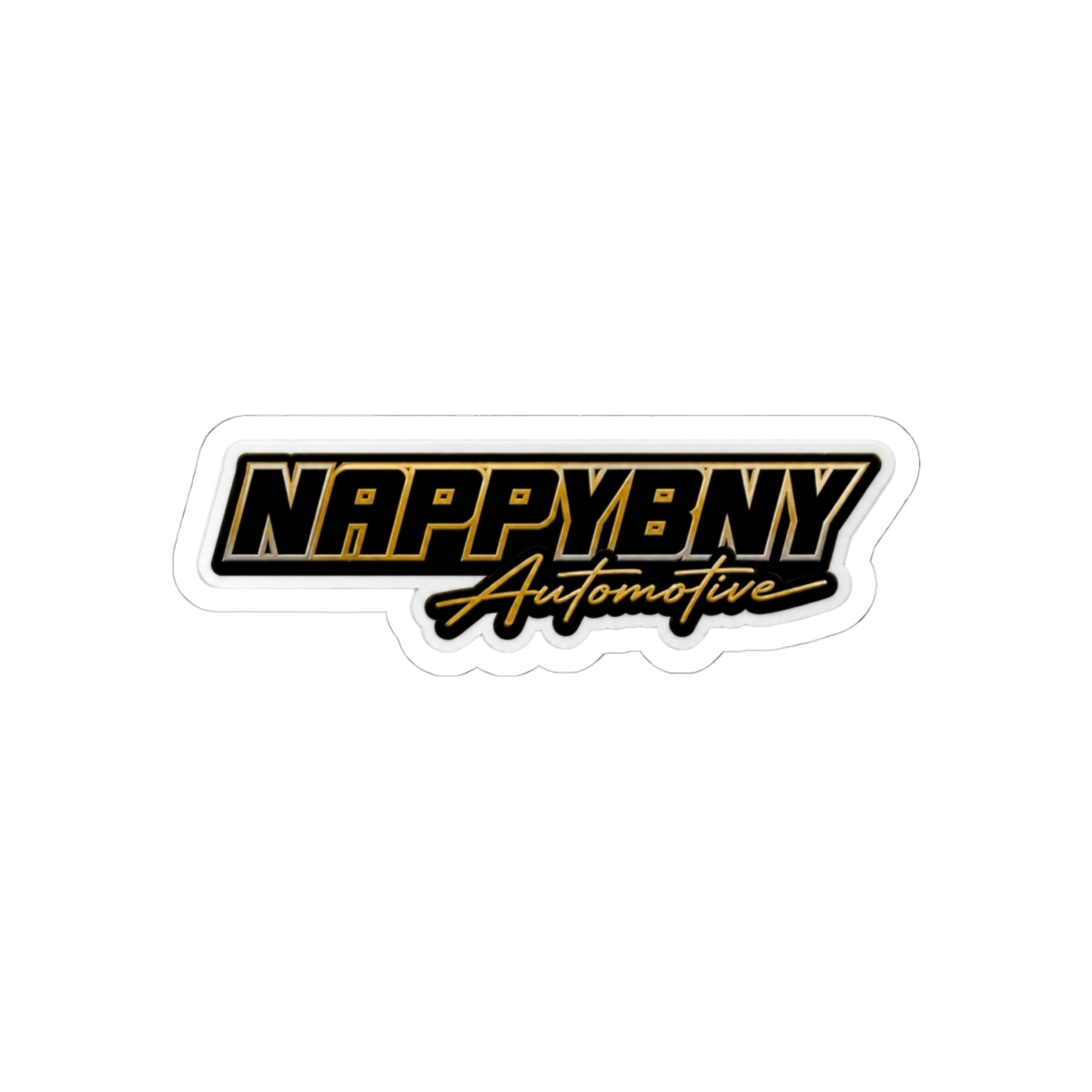 Nappy Boy Black & Gold Sticker | T-Pain - alternate angle 1, merchandise